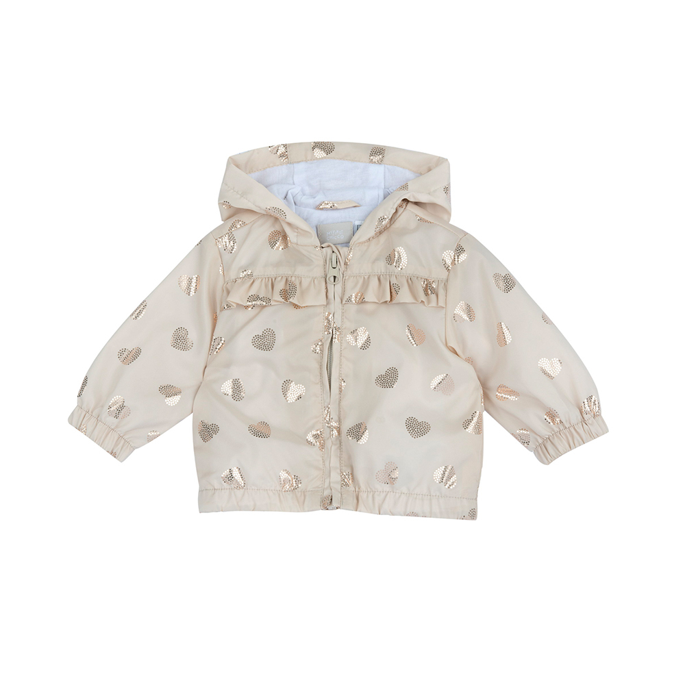 摩洛哥花園-金色愛心連帽防風外套 C