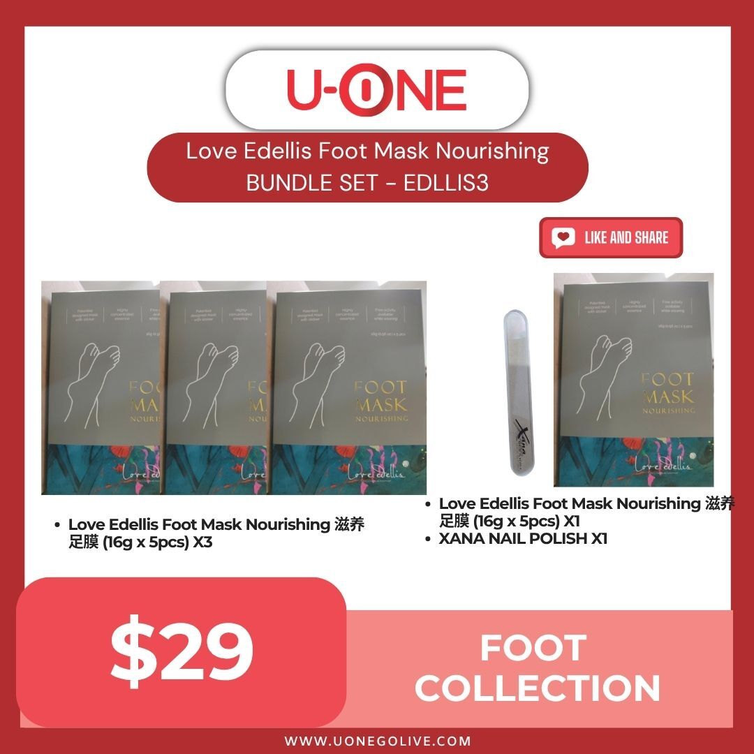 Love Edellis Foot Mask Nourishing BUNDLE SET - EDLLIS3