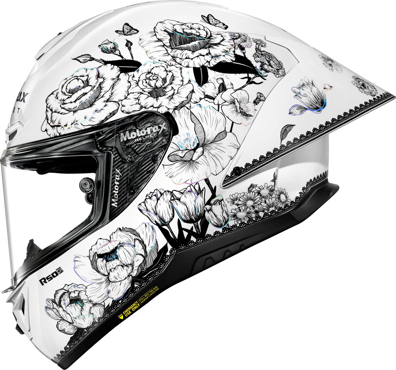 RSMORAX R50S PRO 彩繪 百花齊放 全罩 大鴨尾 摩雷士