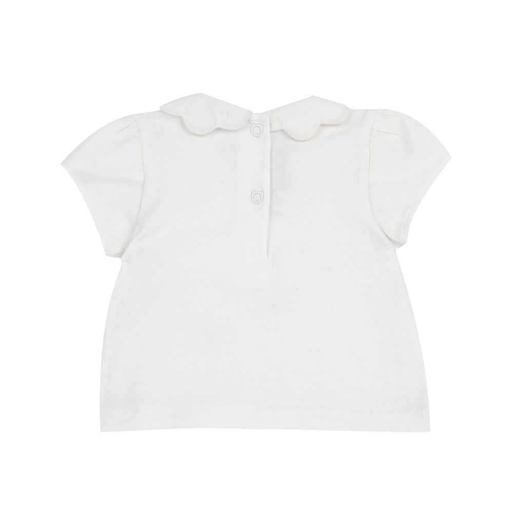 摩洛哥花園-花瓣領短袖上衣