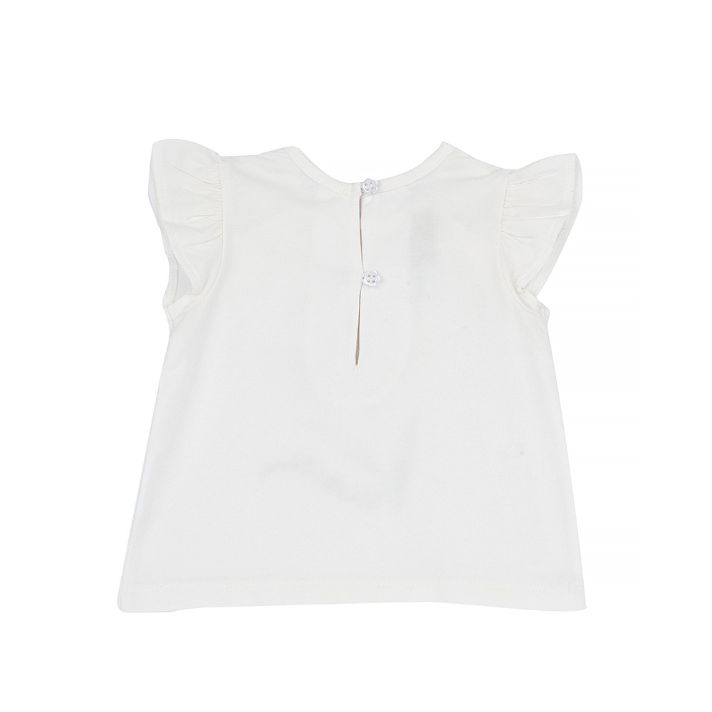 摩洛哥花園-渲染花朵荷葉袖上衣