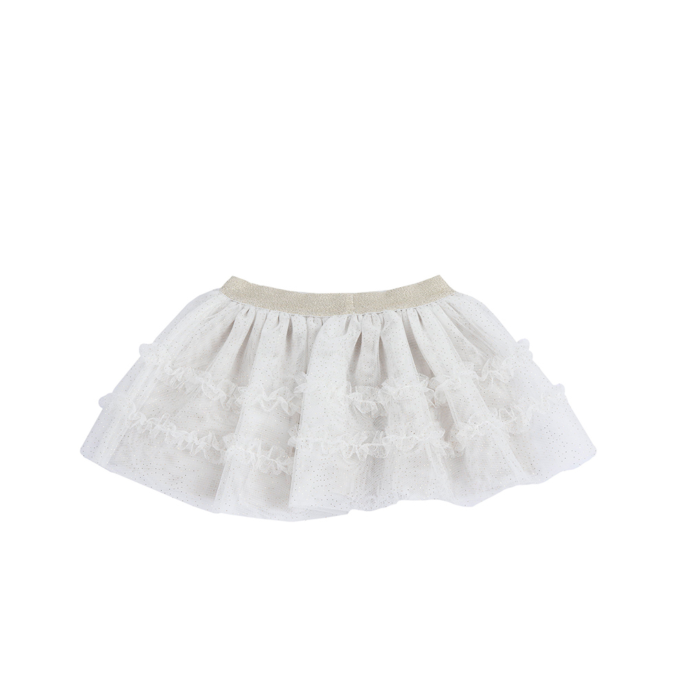 摩洛哥花園-層次網紗澎澎短裙