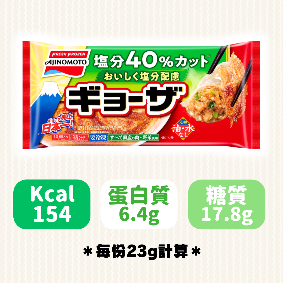 🔥減鹽40% !!🔥味之素 減鹽40%餃子 (276g)