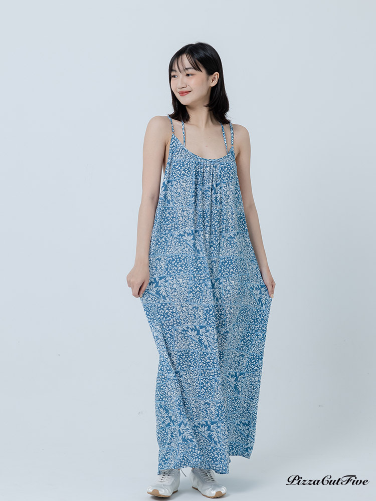 [兩件1580｜涼感洋裝]復古小碎花圖騰渡假洋裝 PizzaCutFive PCF262487078