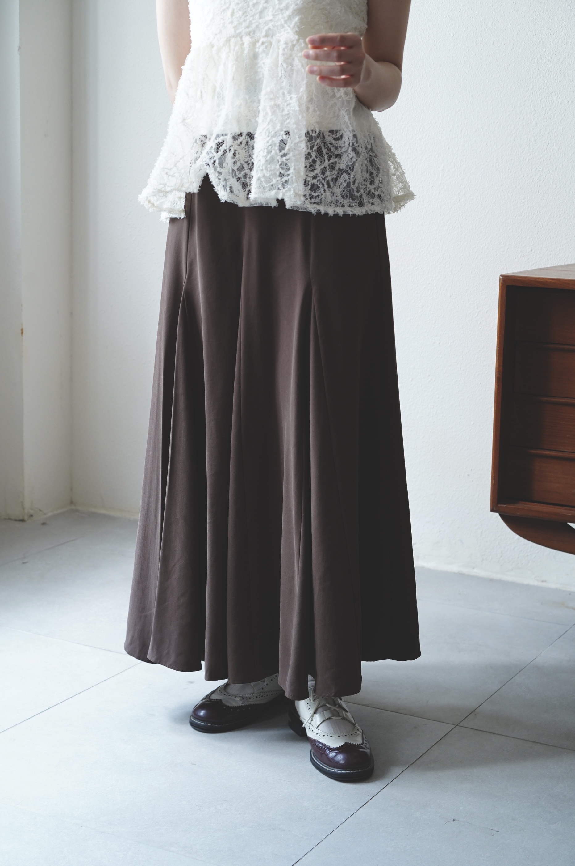 高級感～天絲斜紋布雨傘裙 - SK62043