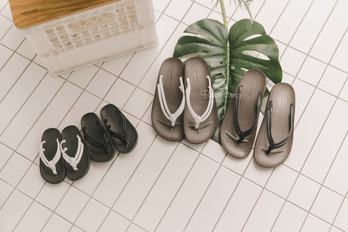 正韓夏Babyzzam 親子裝_兩色雙線夾腳拖