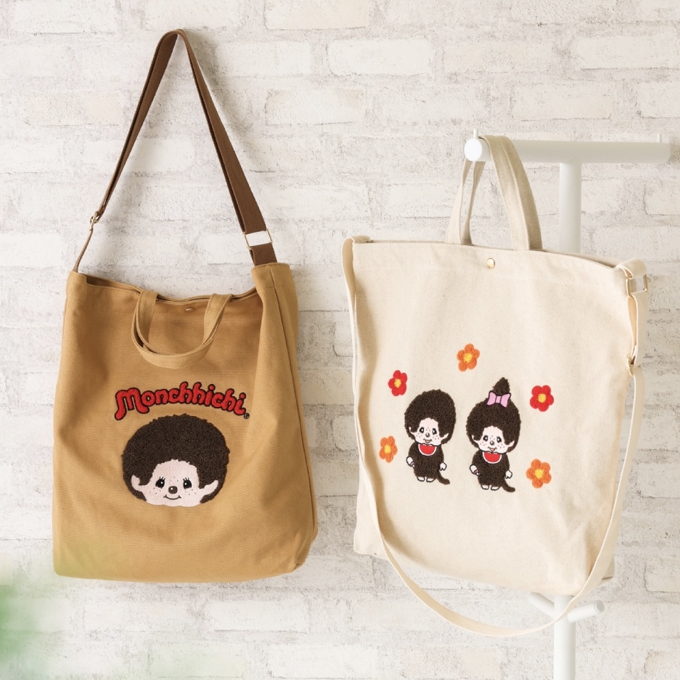 MONCHHICHI 蒙奇奇 帆布袋 手提 肩背 兩用