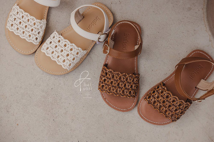 正韓夏Babyzzam(balsori) 兩色森系編織涼鞋
