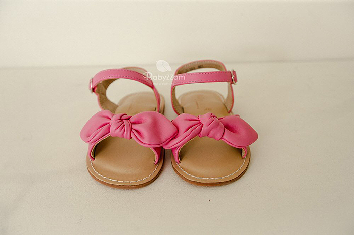 正韓夏Babyzzam 三色扭結蝴蝶結涼鞋