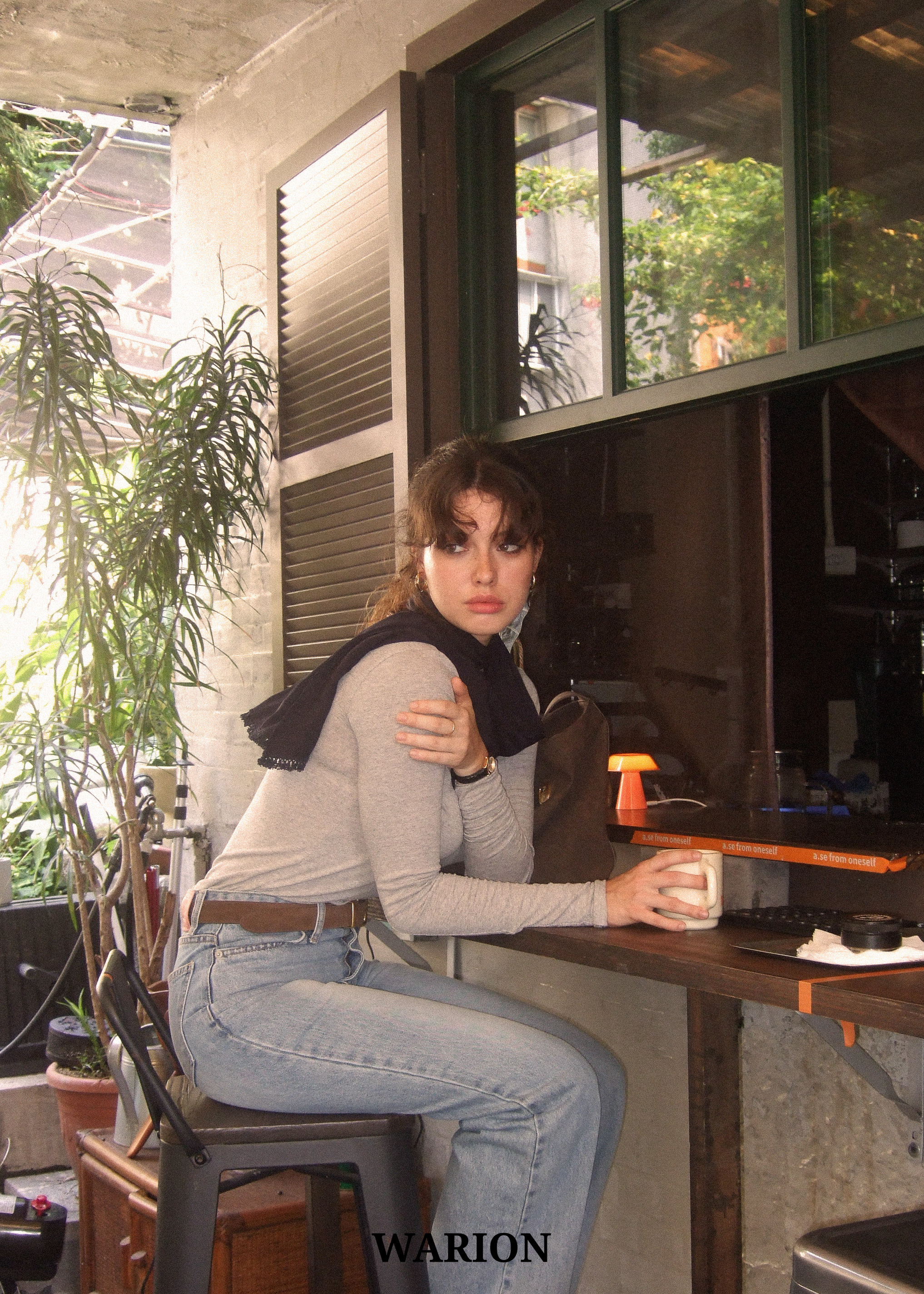 Daria Tencel Scarf - Navy