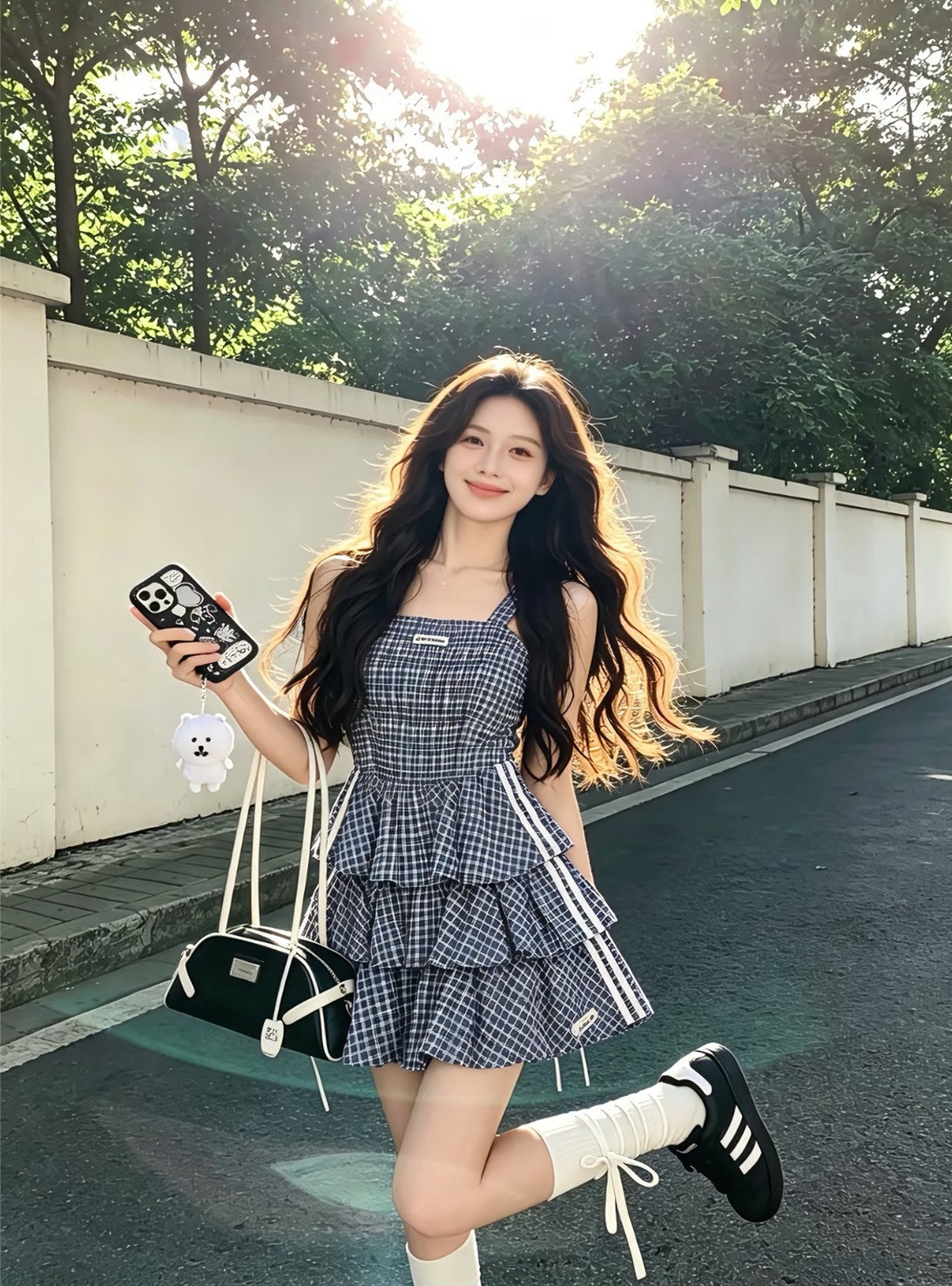 ADIDAS ORIGINALS MIUMIU 風 格紋系列 上衣