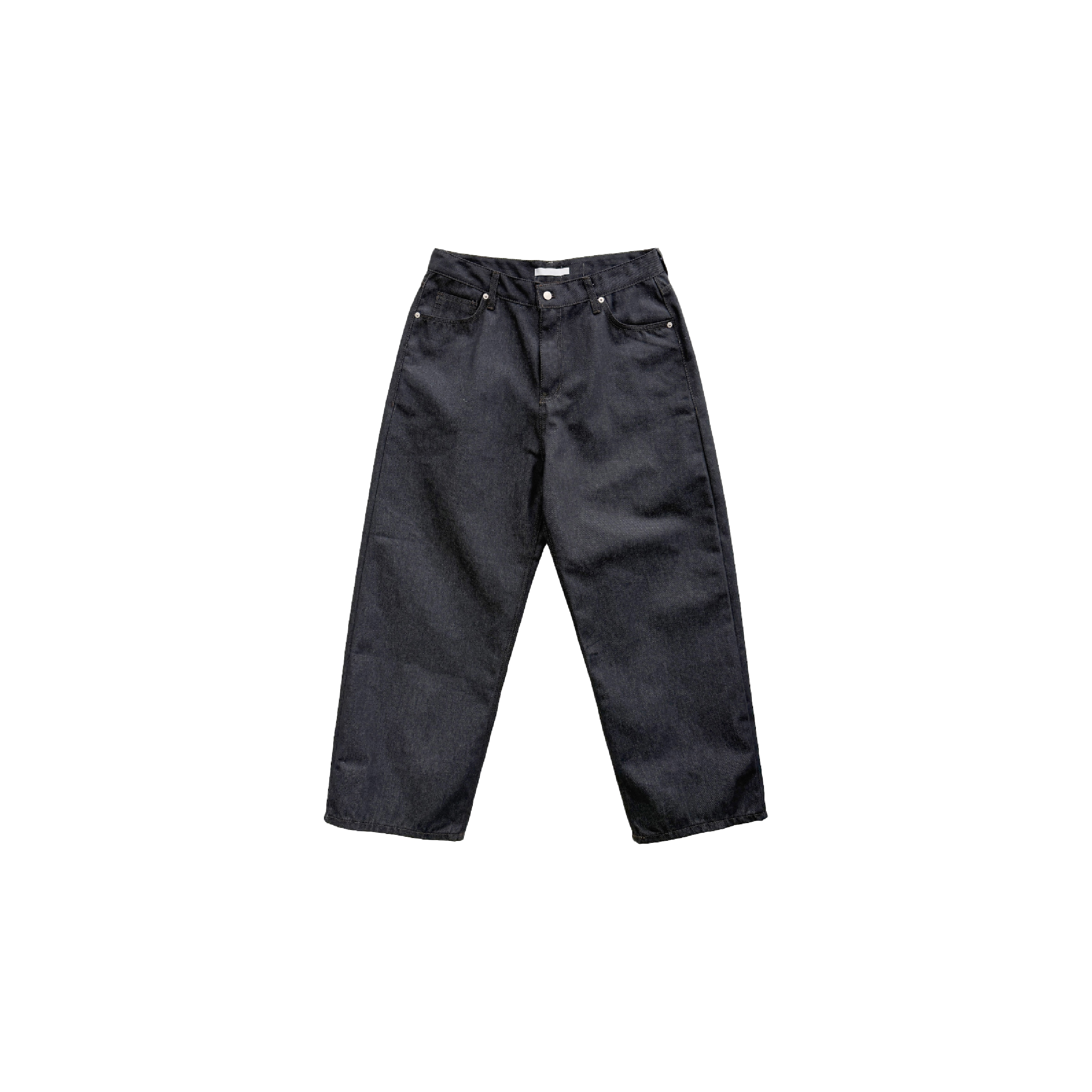 韓國 自然光澤 原色 拼接 皮革 牛仔褲