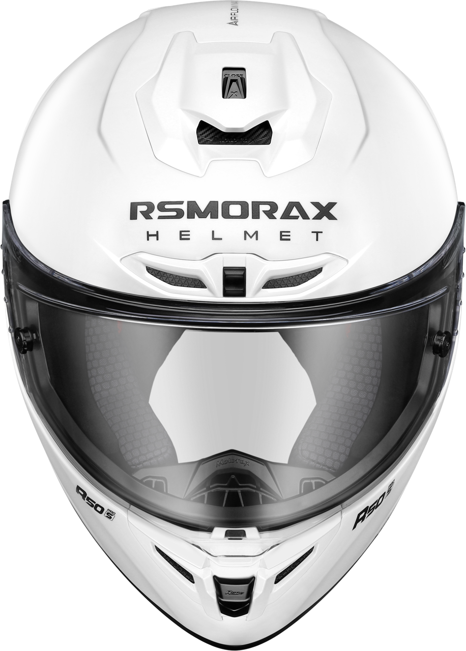 RSMORAX R50S PRO 素色 珍珠白 全罩 大鴨尾 摩雷士