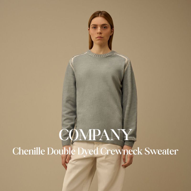 【代購】COMPANY COTTON 雙染雪尼爾圓領毛衣｜Chenille Double Dyed Crewneck Sweater｜寬鬆休閒針織上衣 男女同款