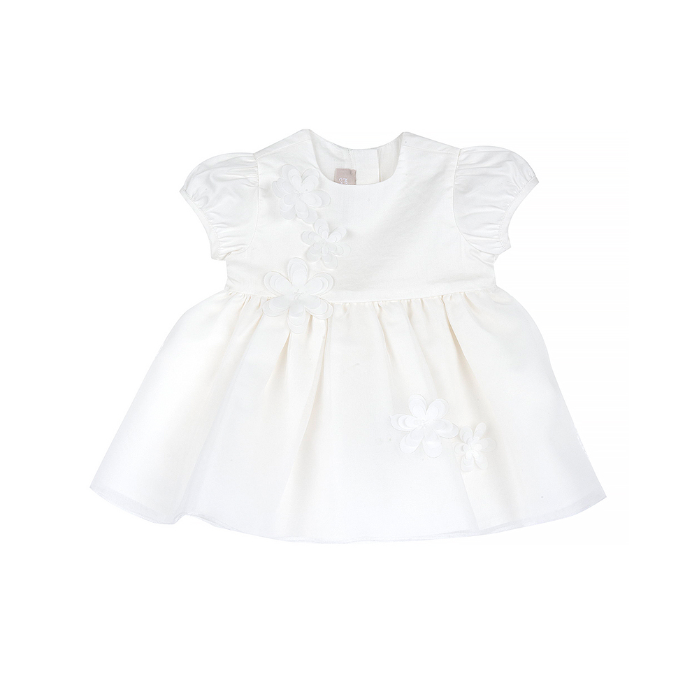 摩洛哥花園-立體花朵短袖洋裝