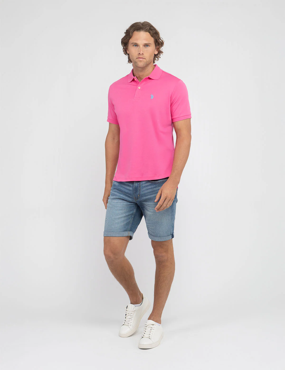 【預購】U.S. POLO ASSN. H041821 純色雙面布 Polo 衫