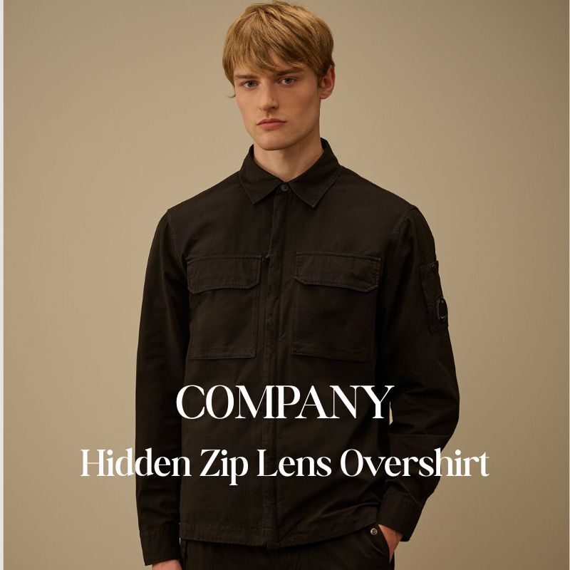 【代購】COMPANY ORGANIC GABARDINE 隱形拉鍊鏡標襯衫外套｜Hidden Zip Lens Overshirt｜機能工裝襯衫外套 男女同款
