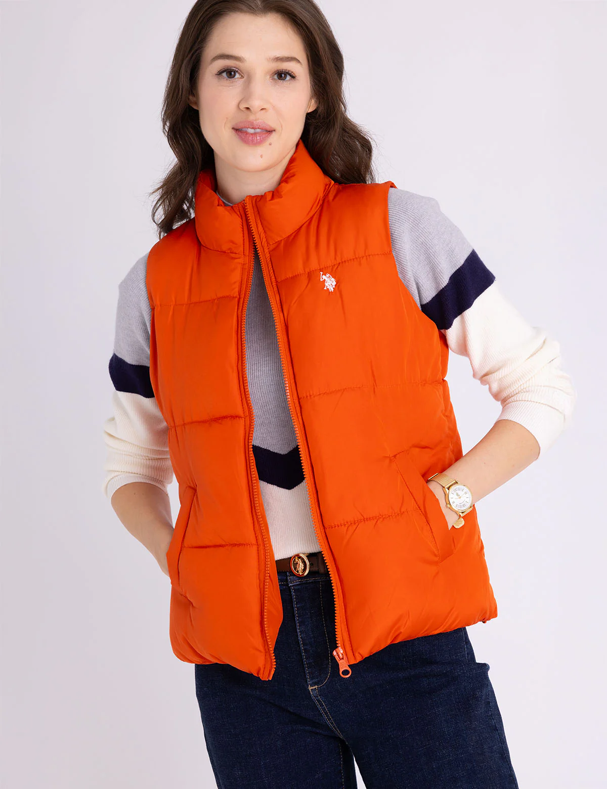 【預購】U.S. POLO ASSN. H041826 經典款連帽羽絨背心