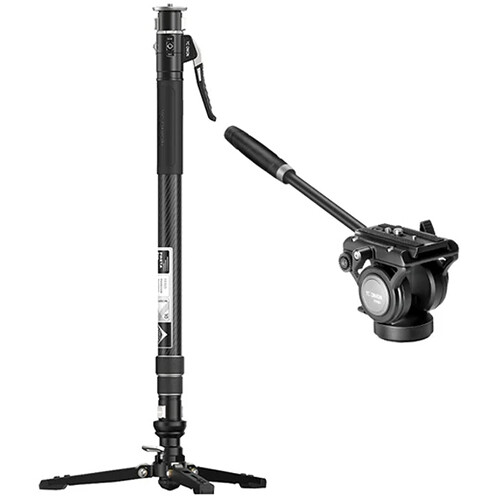 YC Onion Pineta Pro Carbon Fiber Monopod with FH60S Fluid Head