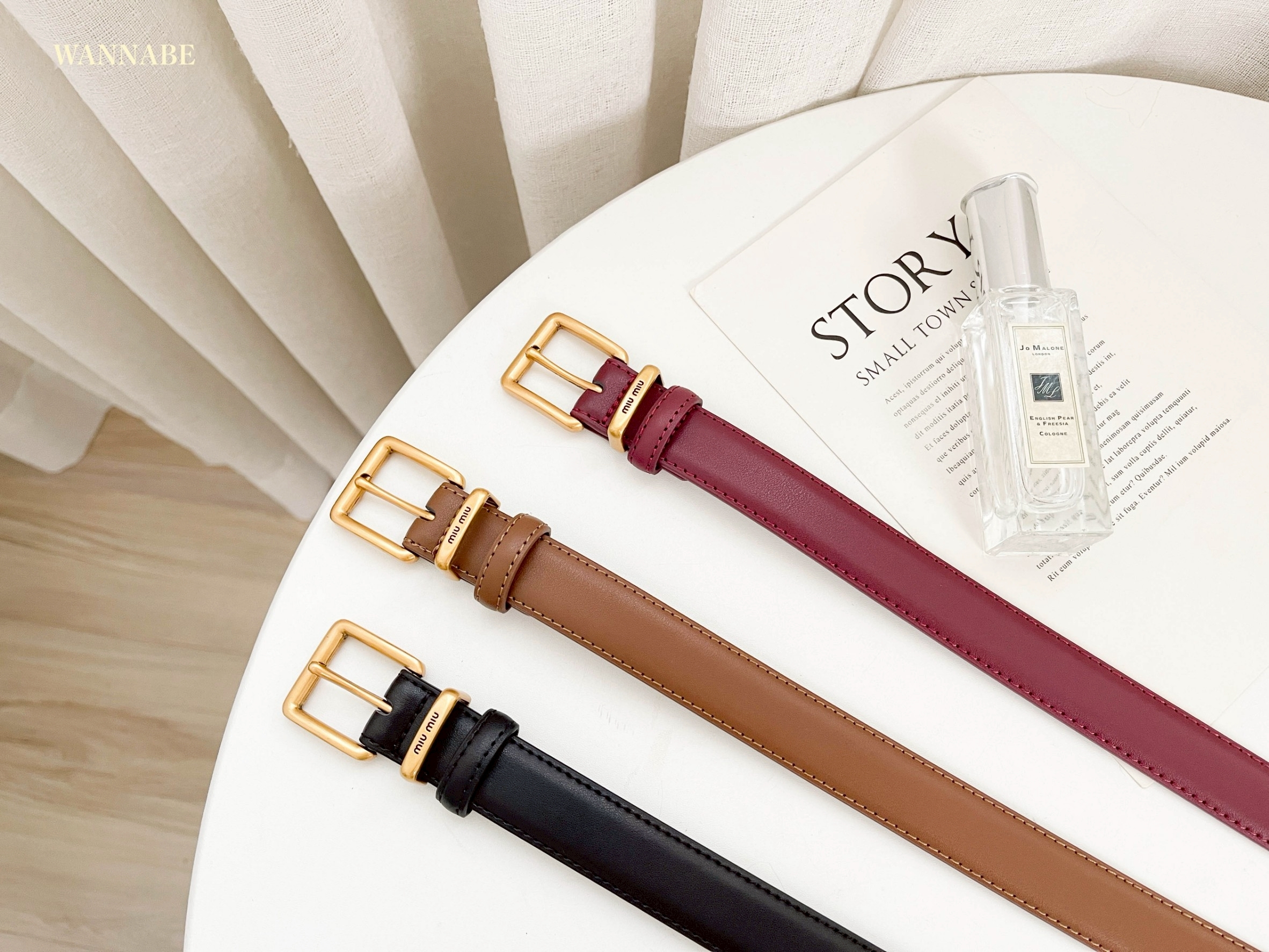 G6076-Miu牛皮皮帶