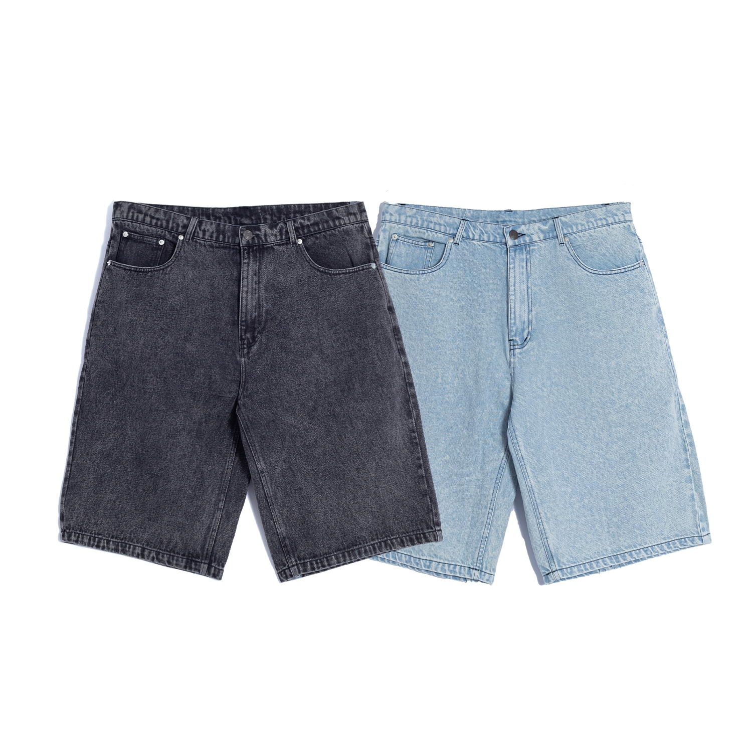 Shadow Cropped Denim Shorts
