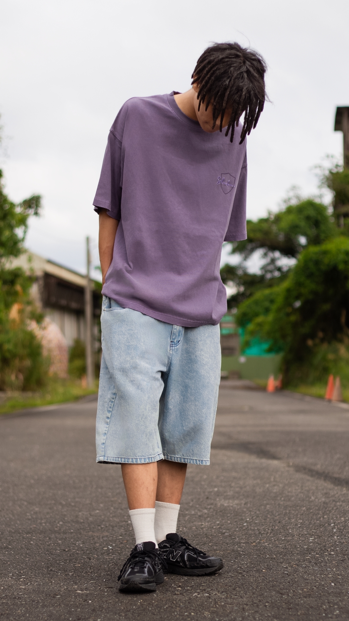 Shadow Cropped Denim Shorts