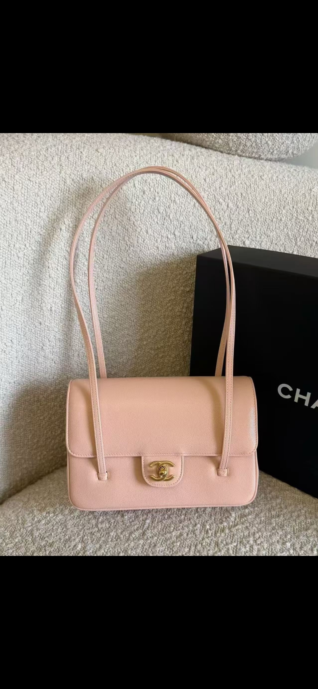 CHANEL AS6130 SMALL PREPPY PINK GOLD