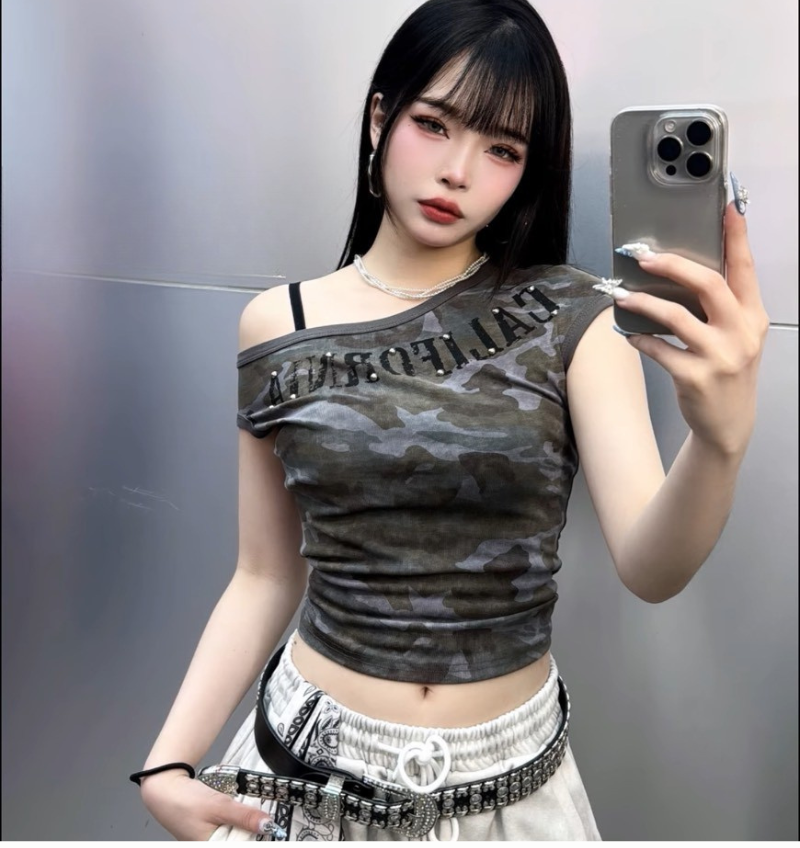 不規則迷彩短T
