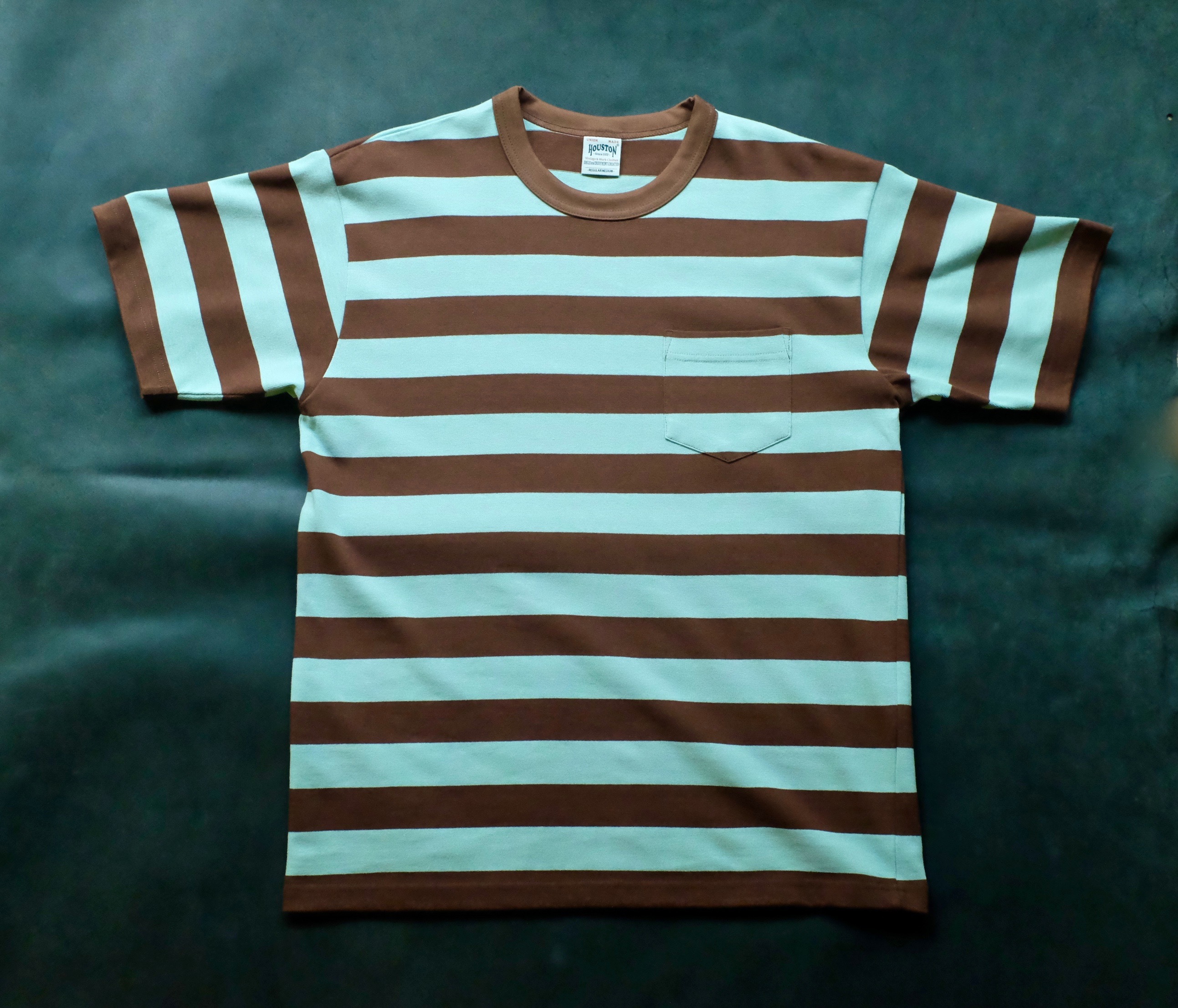 HOUSTON BORDER Heavy 8oz 高強度重磅橫條紋 TEE / MINT