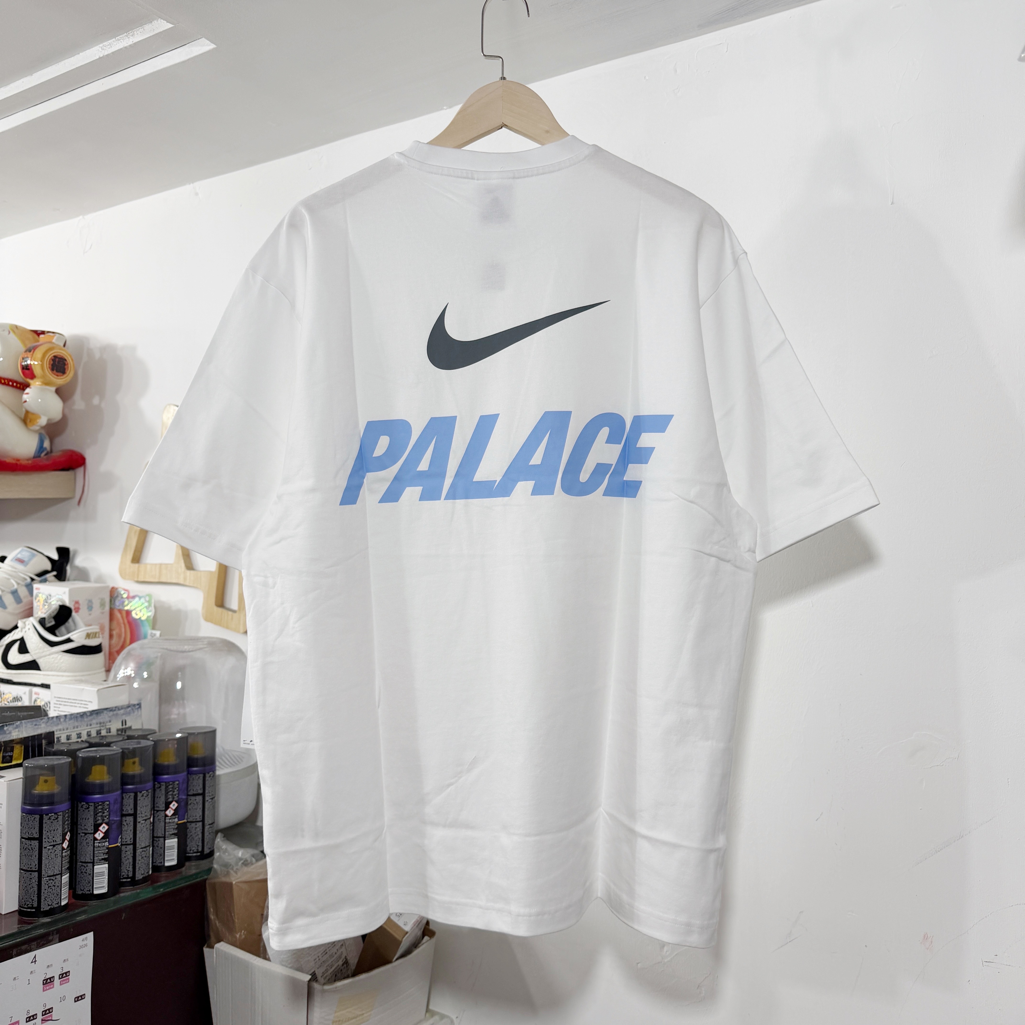 PALACE NIKE FONT SWOOSH T-SHIRT WHITE