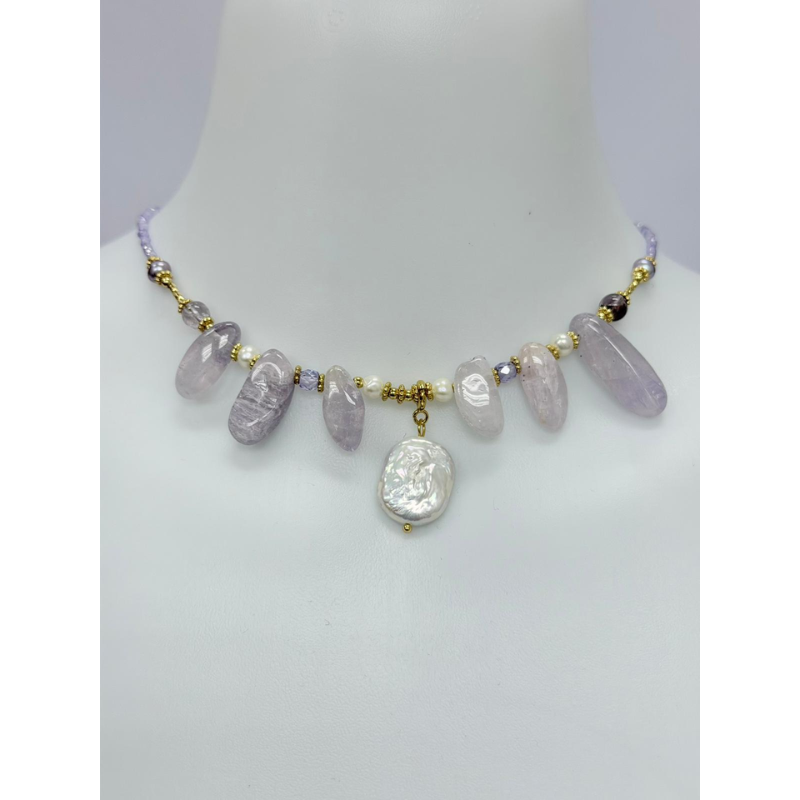 ACC-CCG0421-006 天然石淡水珍珠巴洛克頸鏈 (A6)