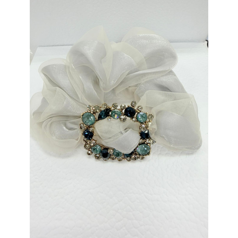 ACC-CCG0421-032 施華洛石藍色絨布髮圈 (A32)