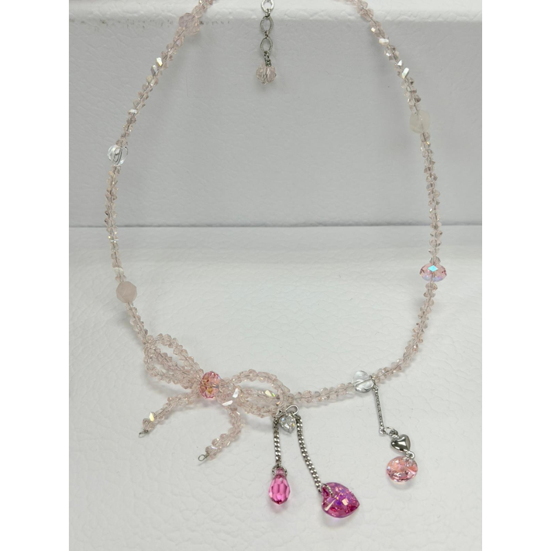 ACC-CCG0421-034 施華洛石粉色水晶項鏈 (A34)