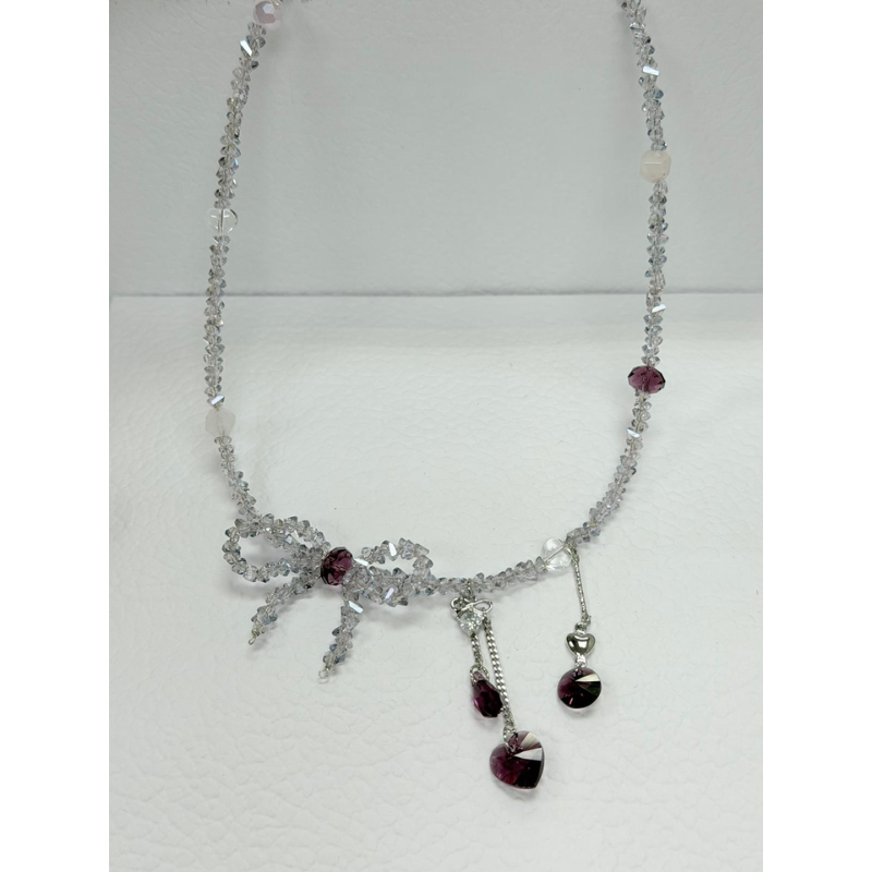 ACC-CCG0421-035 施華洛石紫色水晶項鏈 (A35)