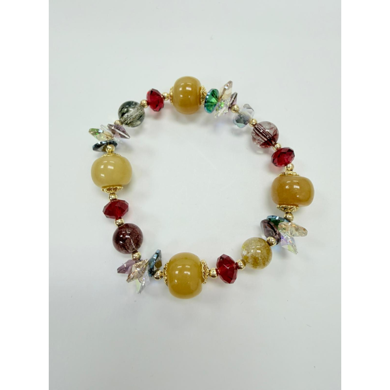 ACC-CCG0421-040 施華洛石瑪瑙多彩手鏈 (A40)