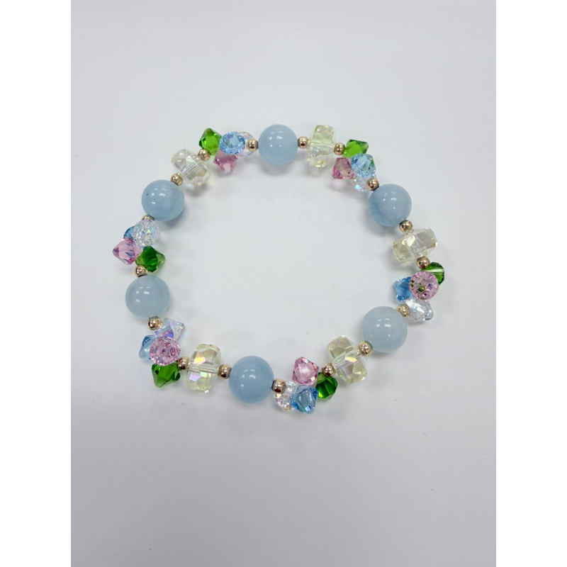 ACC-CCG0421-041 施華洛石海藍寶多彩手鏈 (A41)