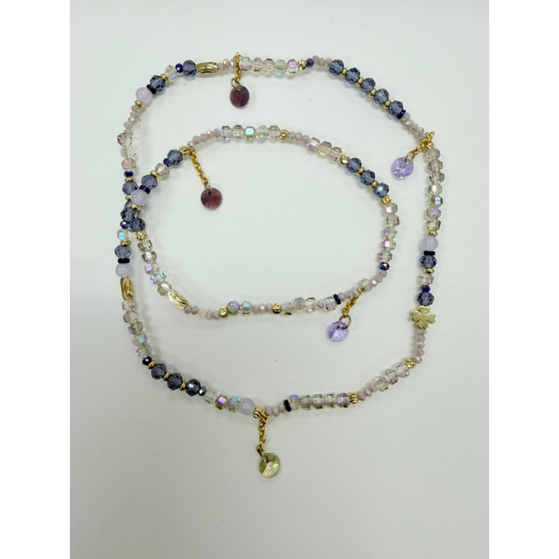 ACC-CCG0421-047 藍色水晶兩用項鍊手鏈 (A47)