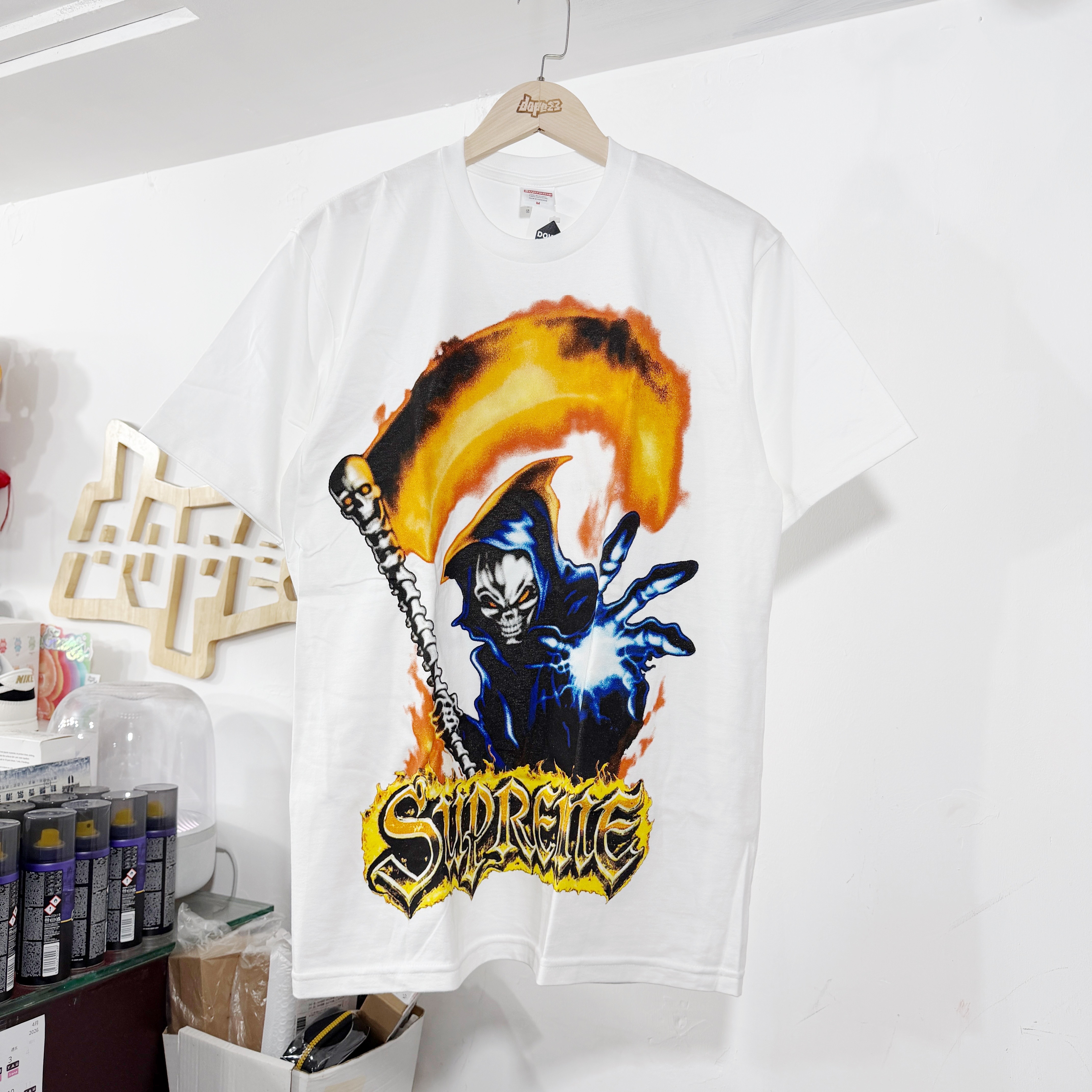 Supreme SS26 Grim Reaper Tee White