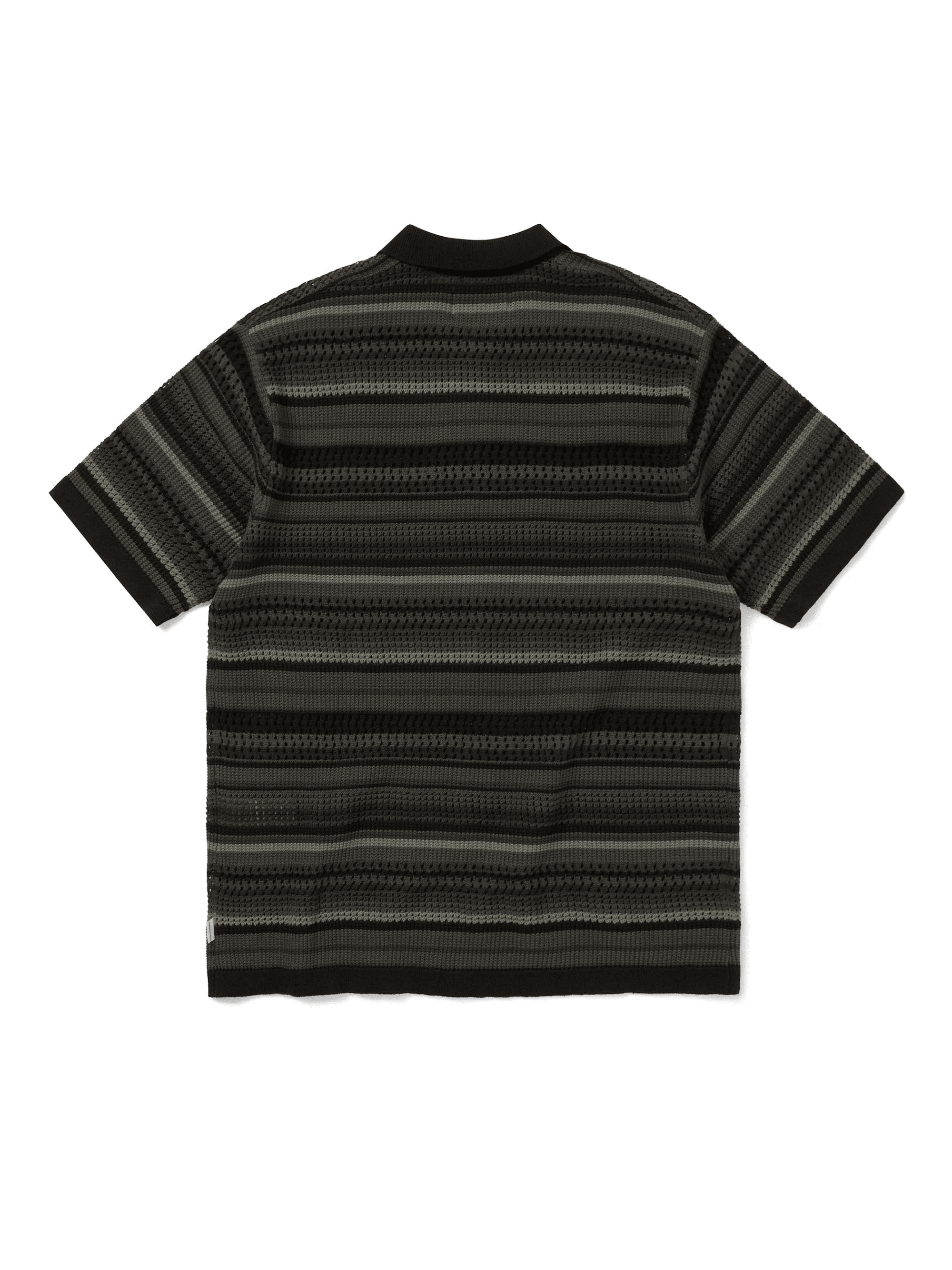 thisisneverthat｜Striped S/S KnIt Polo "Black"