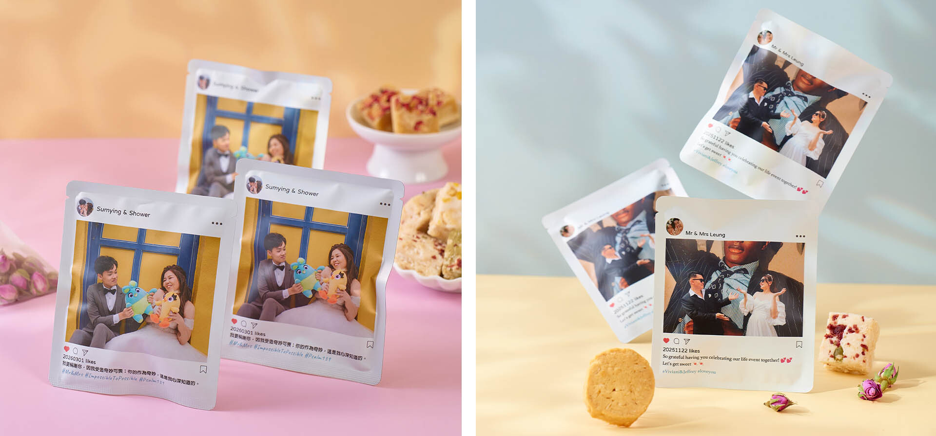 訂製回禮小禮物,prewedding相片化身成甜蜜花茶回禮禮物