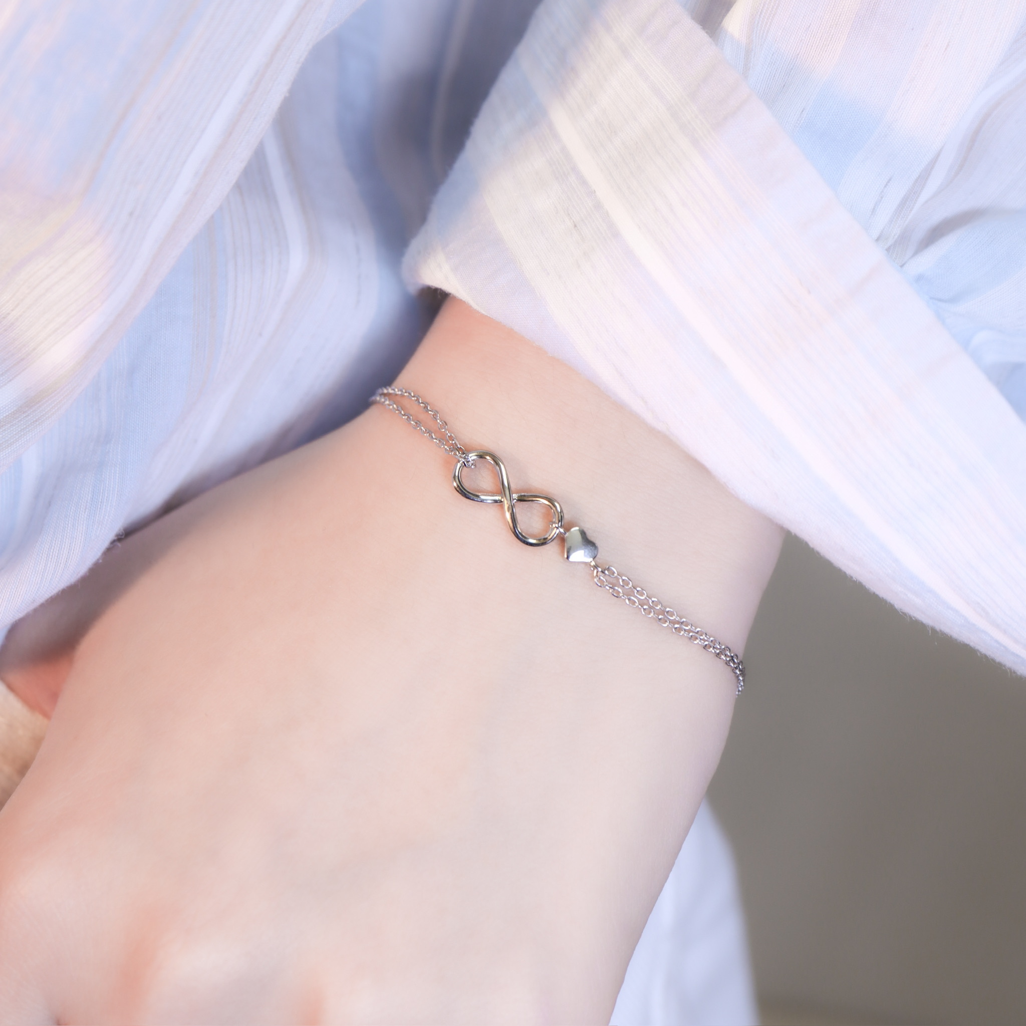 | 925銀丨無止境心意雙層手鏈  | BR1533 |