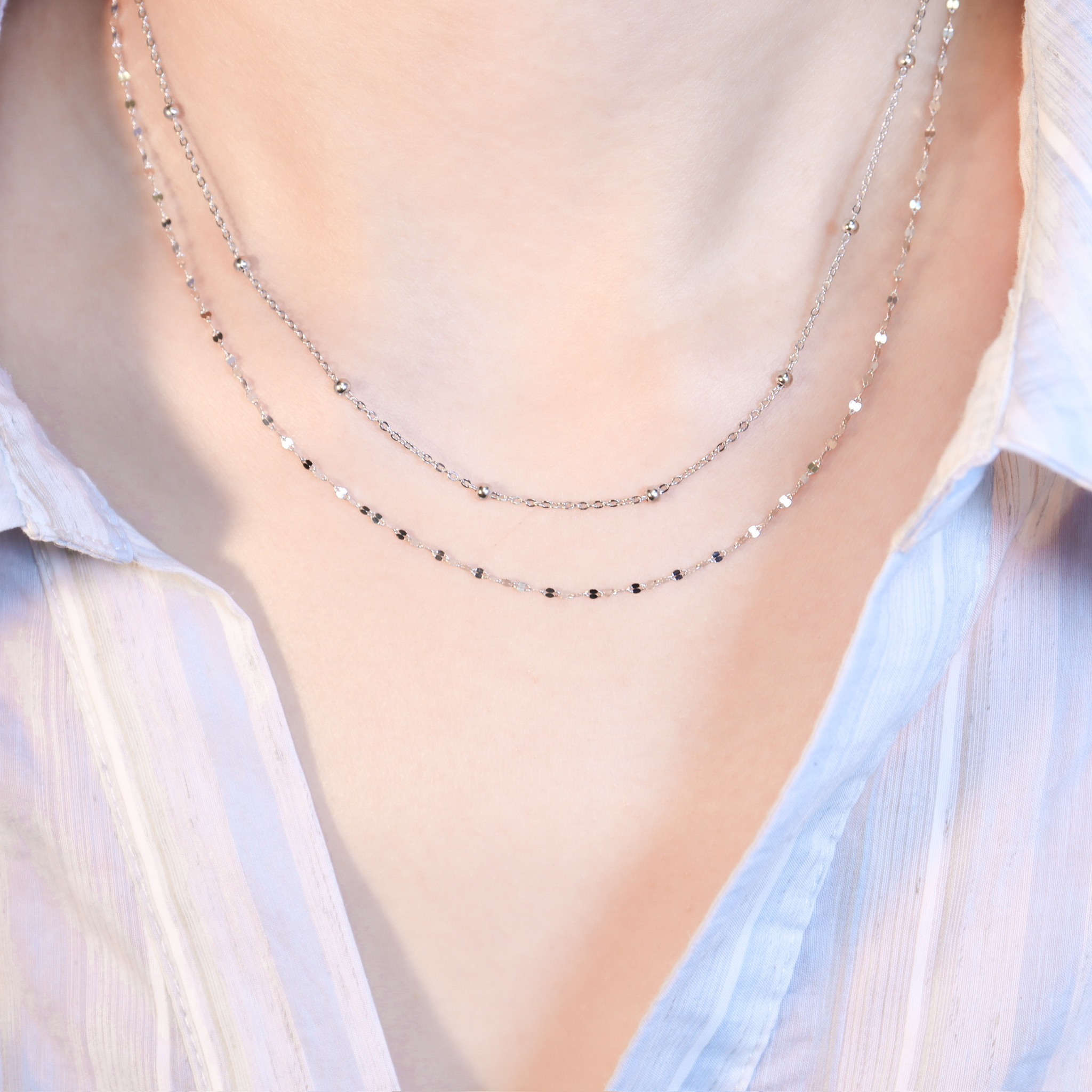 | 925銀丨極簡雙層項鍊 | NE1621 |