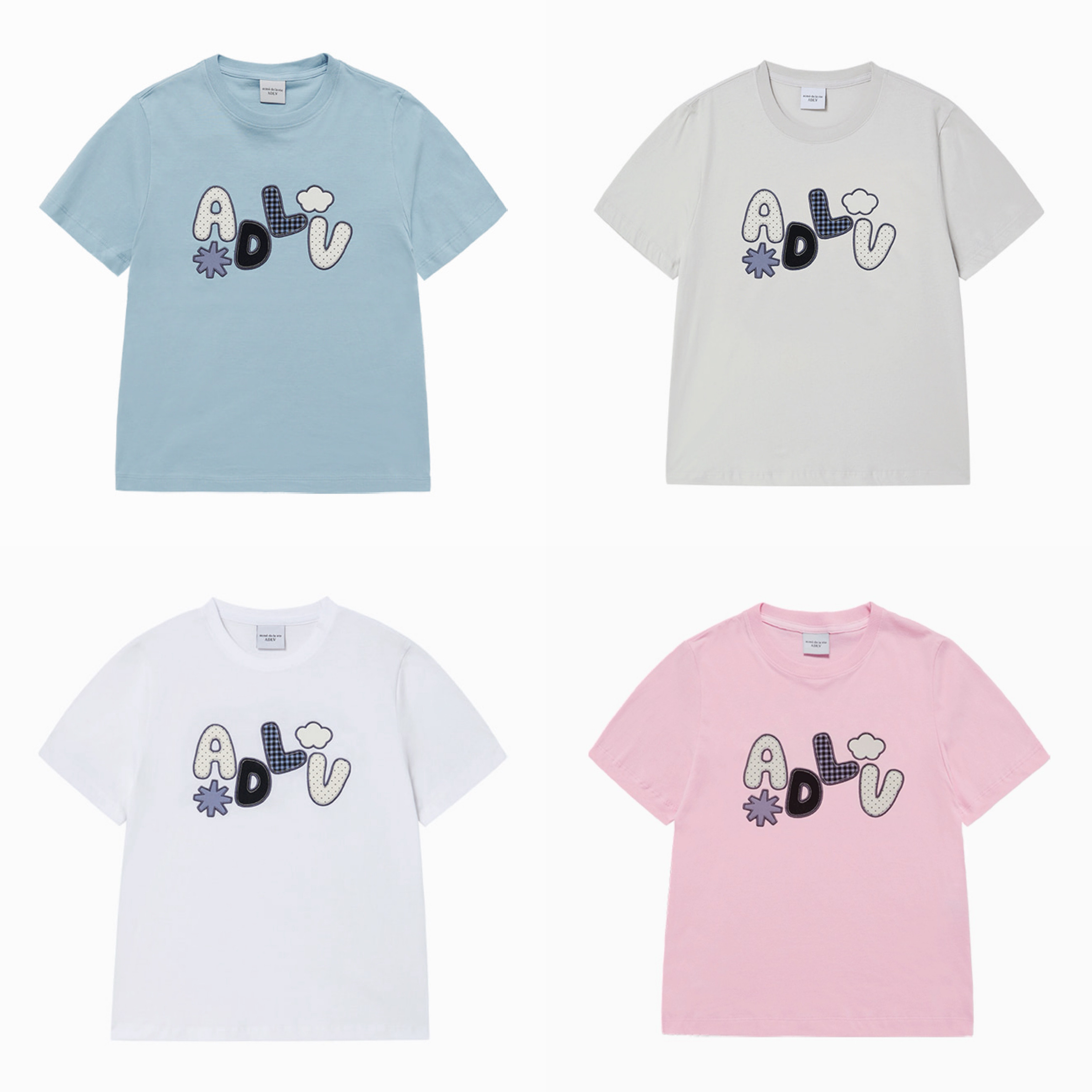 【9】ADLV WOMAN ADLV APPLIQUE LOGO SHORT SLEEVE T-SHIRT (2個尺碼 / 4色選擇)