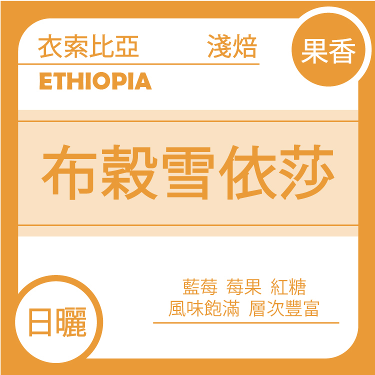 團B【衣索比亞 布穀雪依莎村 日曬 G1】四月單品