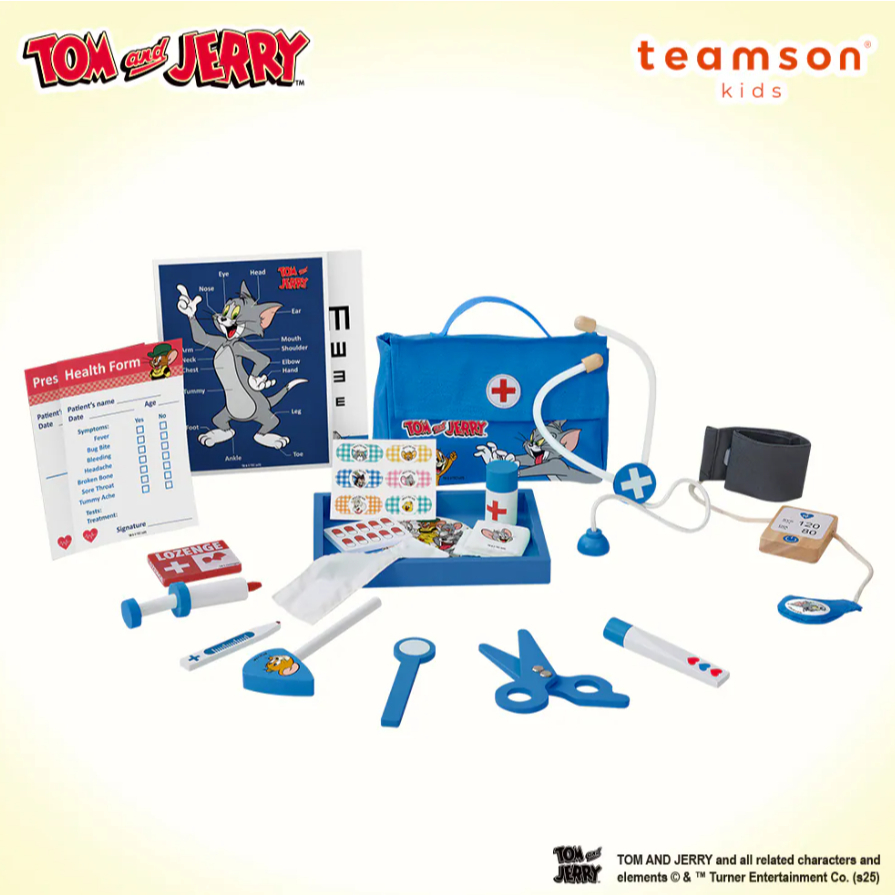 【樂森藥局】Teamson Tom and Jerry 小醫生木製醫生包玩具組