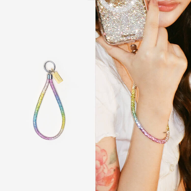 閃耀細鑽 (彩色) 水鑽手腕繩 短掛繩 手機掛繩