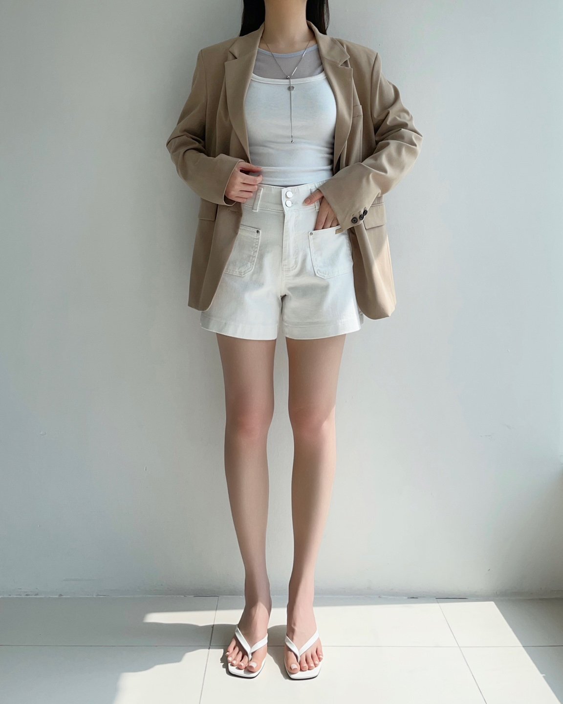 YI011 HOWLUK #6087 雙袋小高腰牛仔短褲