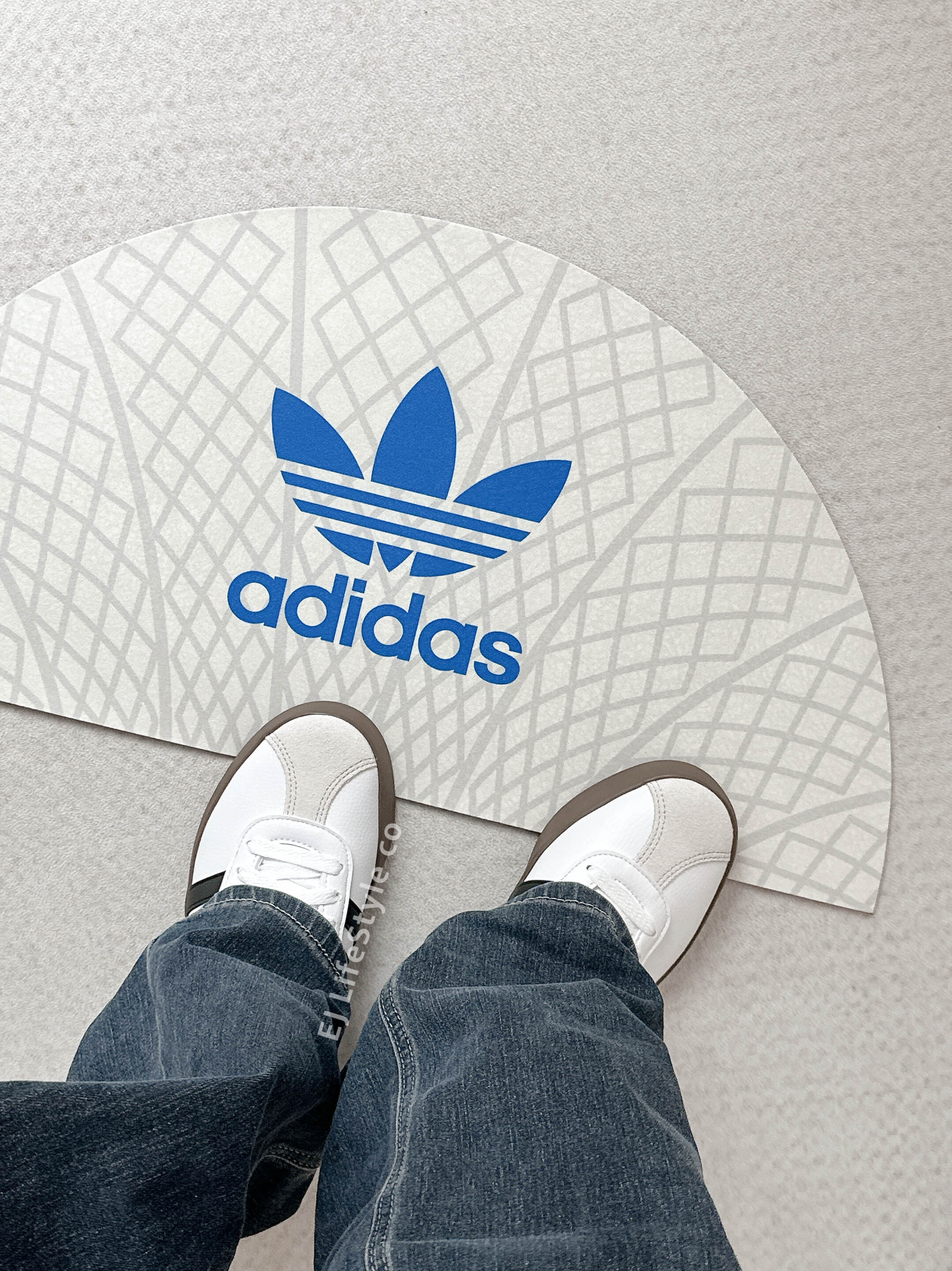 ADIDAS ORIGINAL 地毯 地墊 半圓形地毯 三葉草 / 現貨