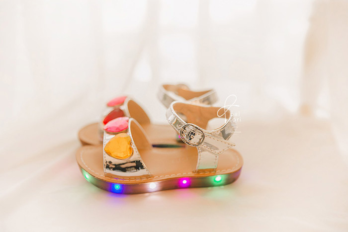 正韓夏Babyzzam 她會發光水晶愛心涼鞋