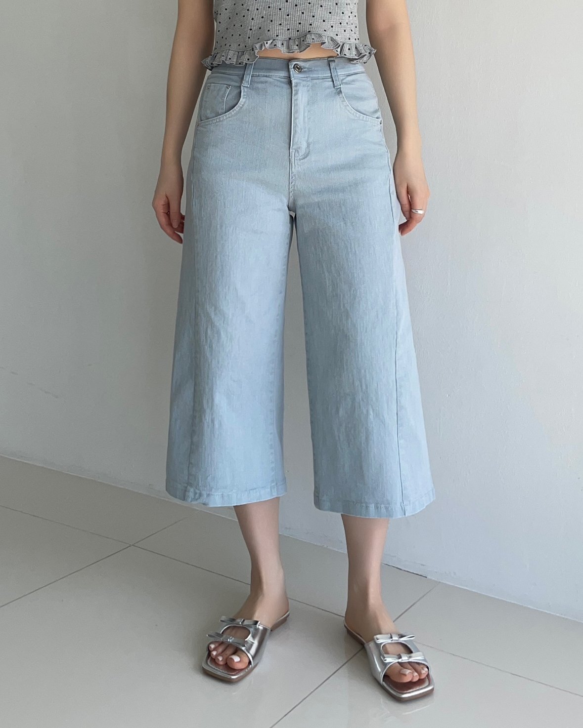 YI005 HOWLUK #310 夏天淺調八分闊腳褲